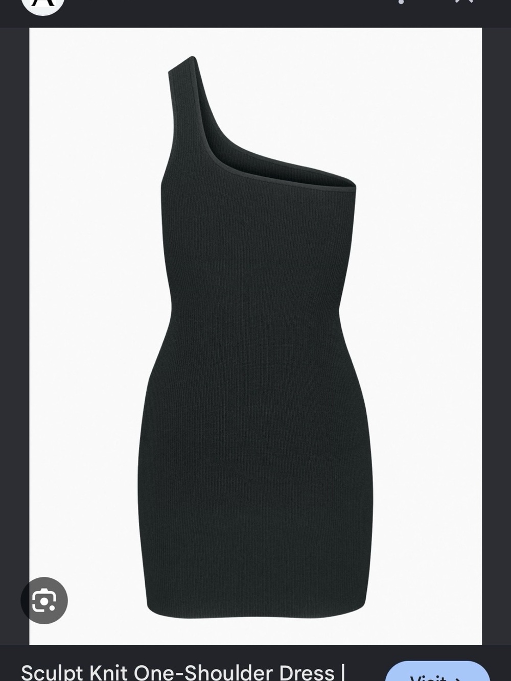 Aritzia Babaton Black Sculpt Knit one shoulder dress